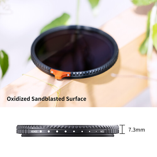 K&F Concept 82mm Nano X-Pro Slim Waterproof Anti Scratch Green Coated HD Variable ND2-400 Filter KF01.1619 - 8